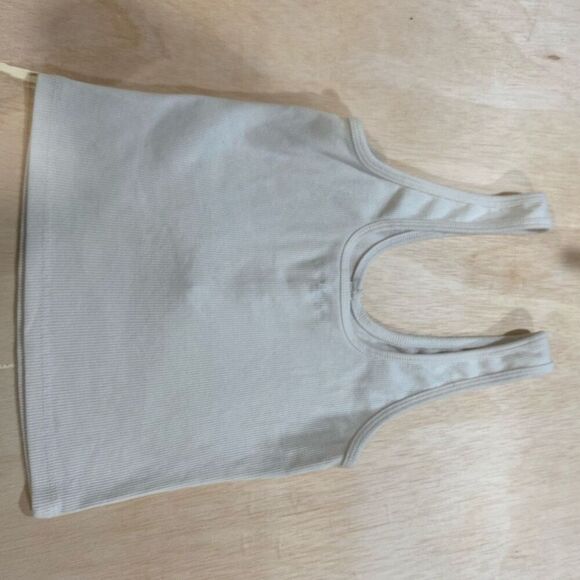 Abercrombie & Fitch White Ribbed Henley Tank Top Women’s Size S - Picture 2 of 5